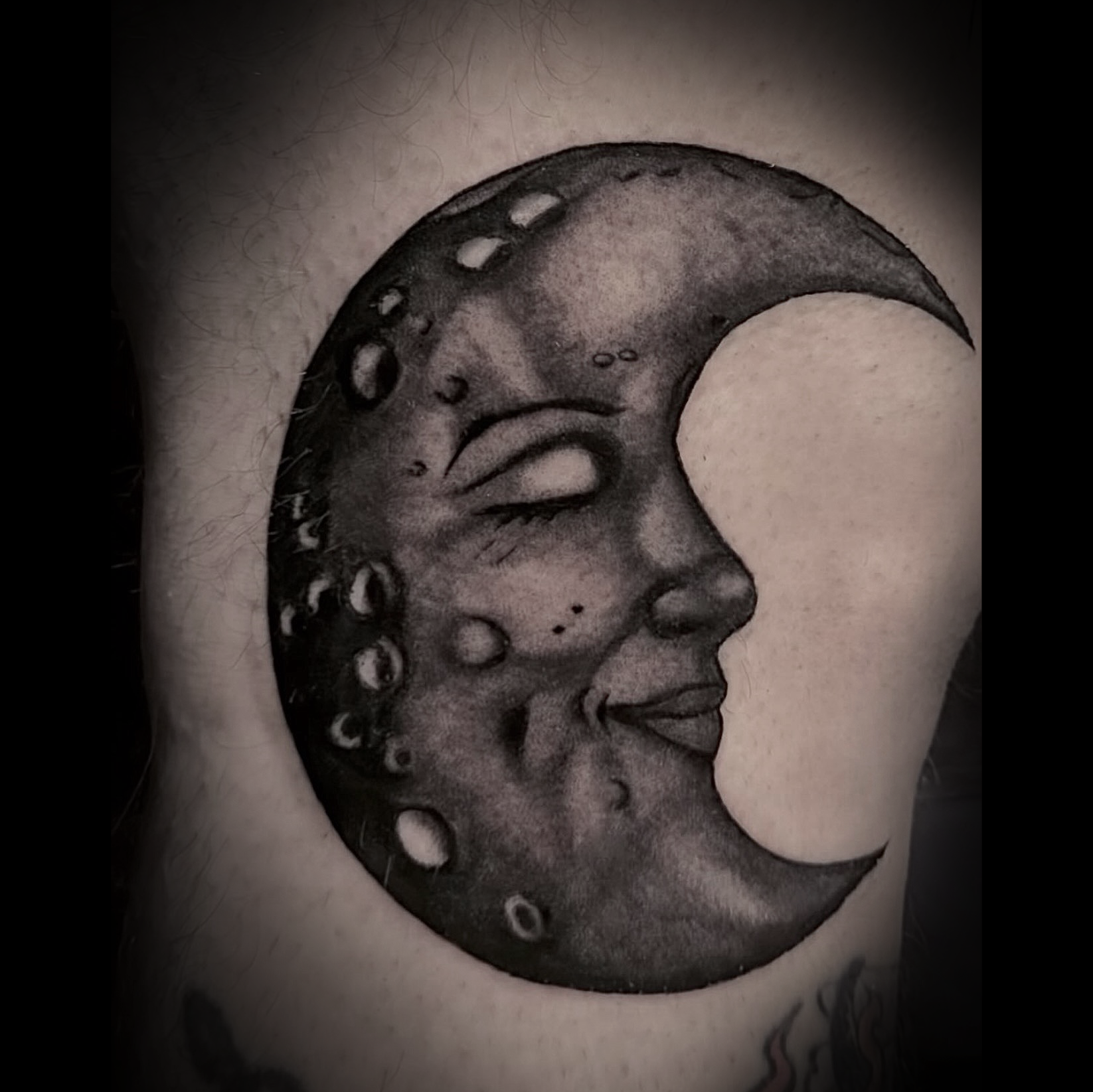 Woman in the Moon Tattoo