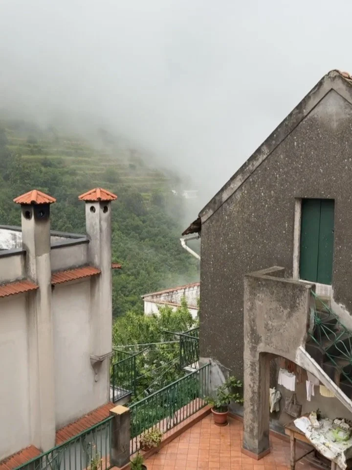 Scala ~ June 2024. Got stuck in a three-day storm on the top of a mountain and cooked every meal with fare from the local alimentari.