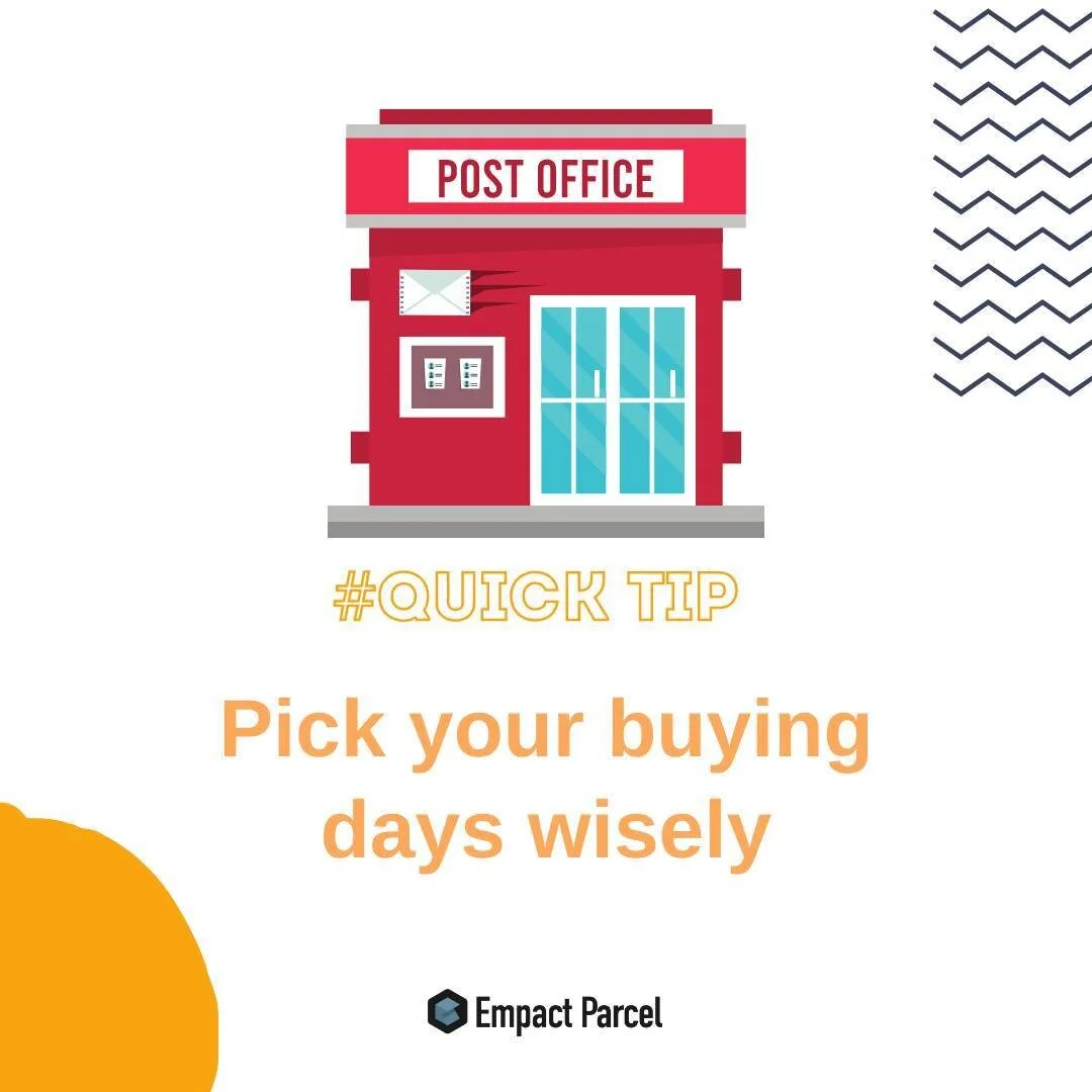👆Choose your shopping days carefully.
Did you realize that some days are more likely to have offers than others? Wednesday, Thursday, and Friday are the ideal days to shop if you want to get a good deal.
📦 Save money with no disruption to workflo