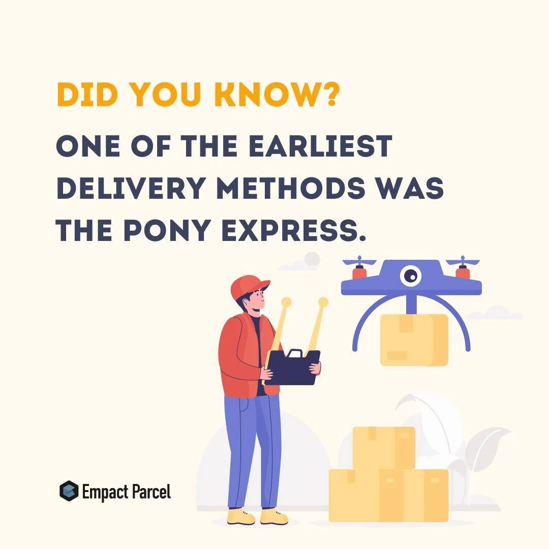 💡 One of the earliest delivery methods was the pony express, which was built to connect the populated East Coast to the wild frontier of the West Coast. It was the first and earliest form of today’s more modern mail service.
[Source: https://