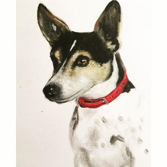 “Freda” Oil on canvas paper, 11” x 14” in the collection of Tina Sauerlander, Germany