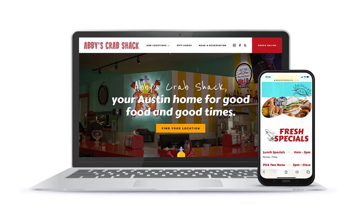 Website Design - Abby's Crab Shack