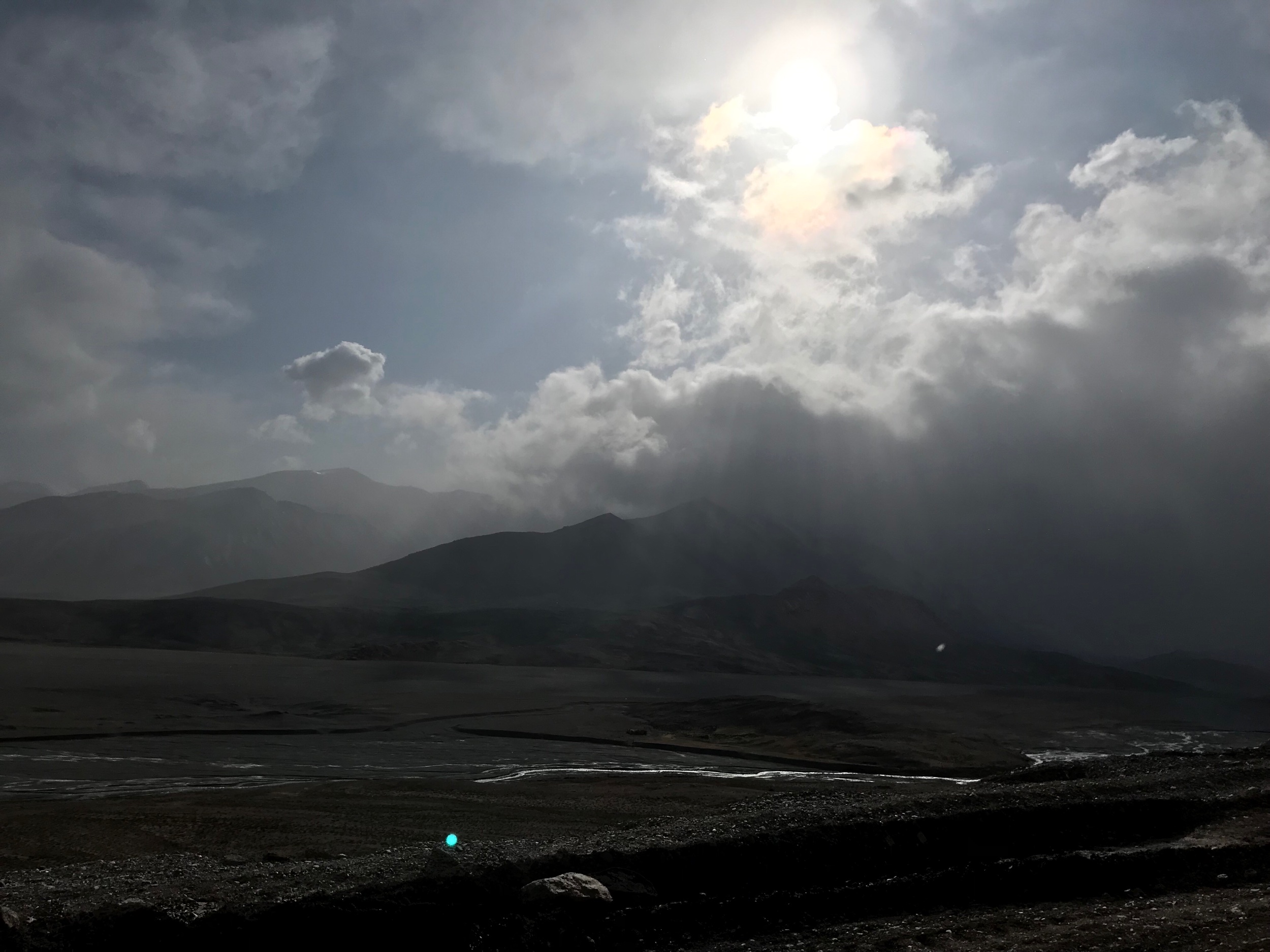 The drive to the Tajik border - cold and windy with some snow flurries