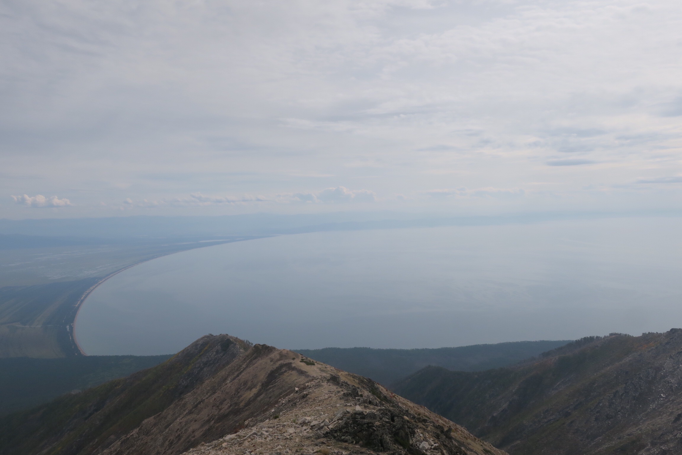 The last portion of the hike ascended the jagged spine of the mountain.