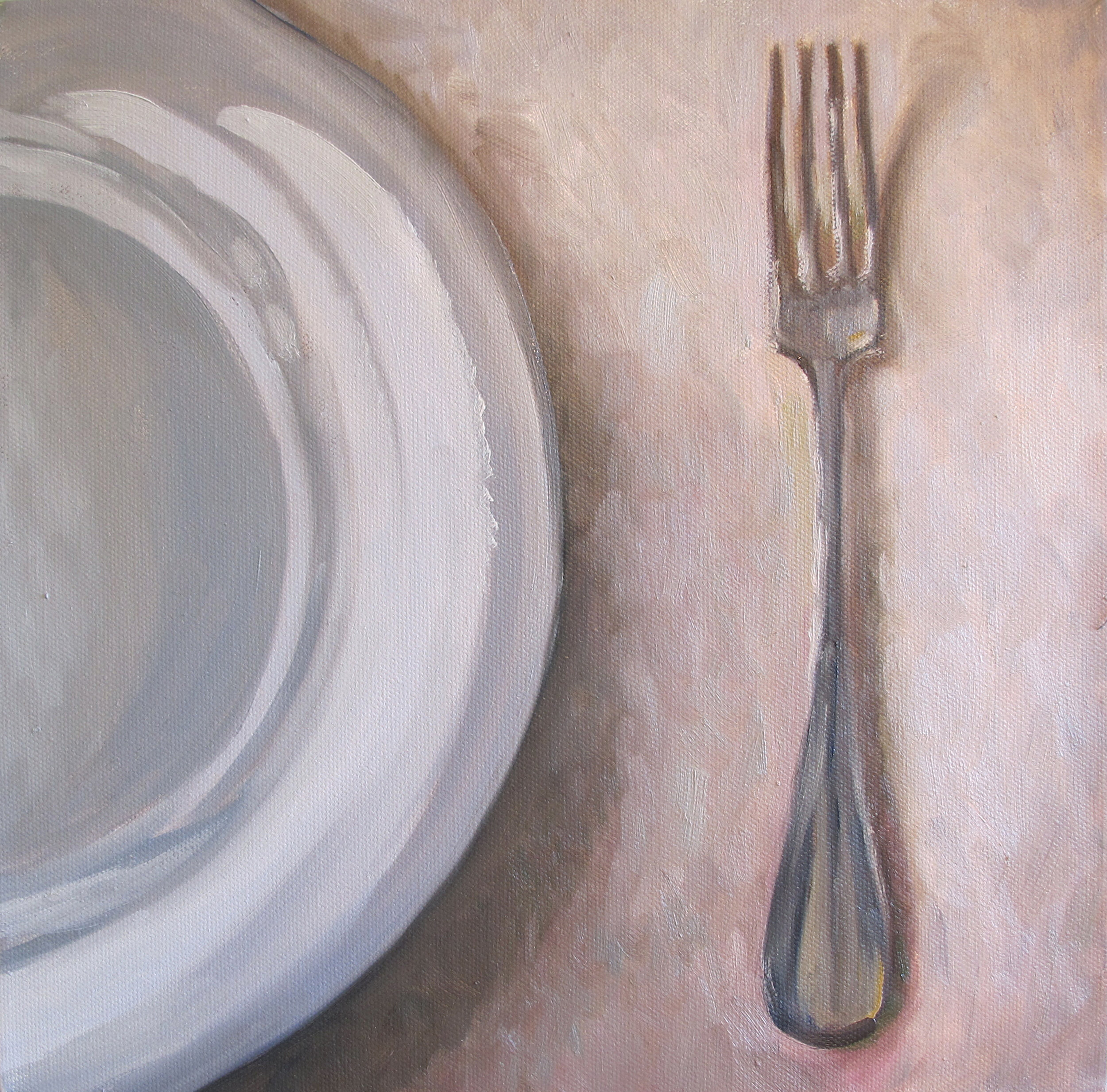 Plate and fork