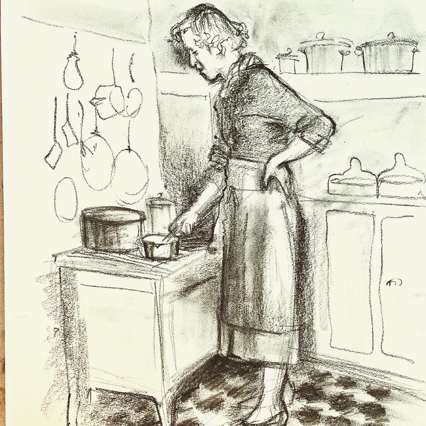 Julia in her kitchen