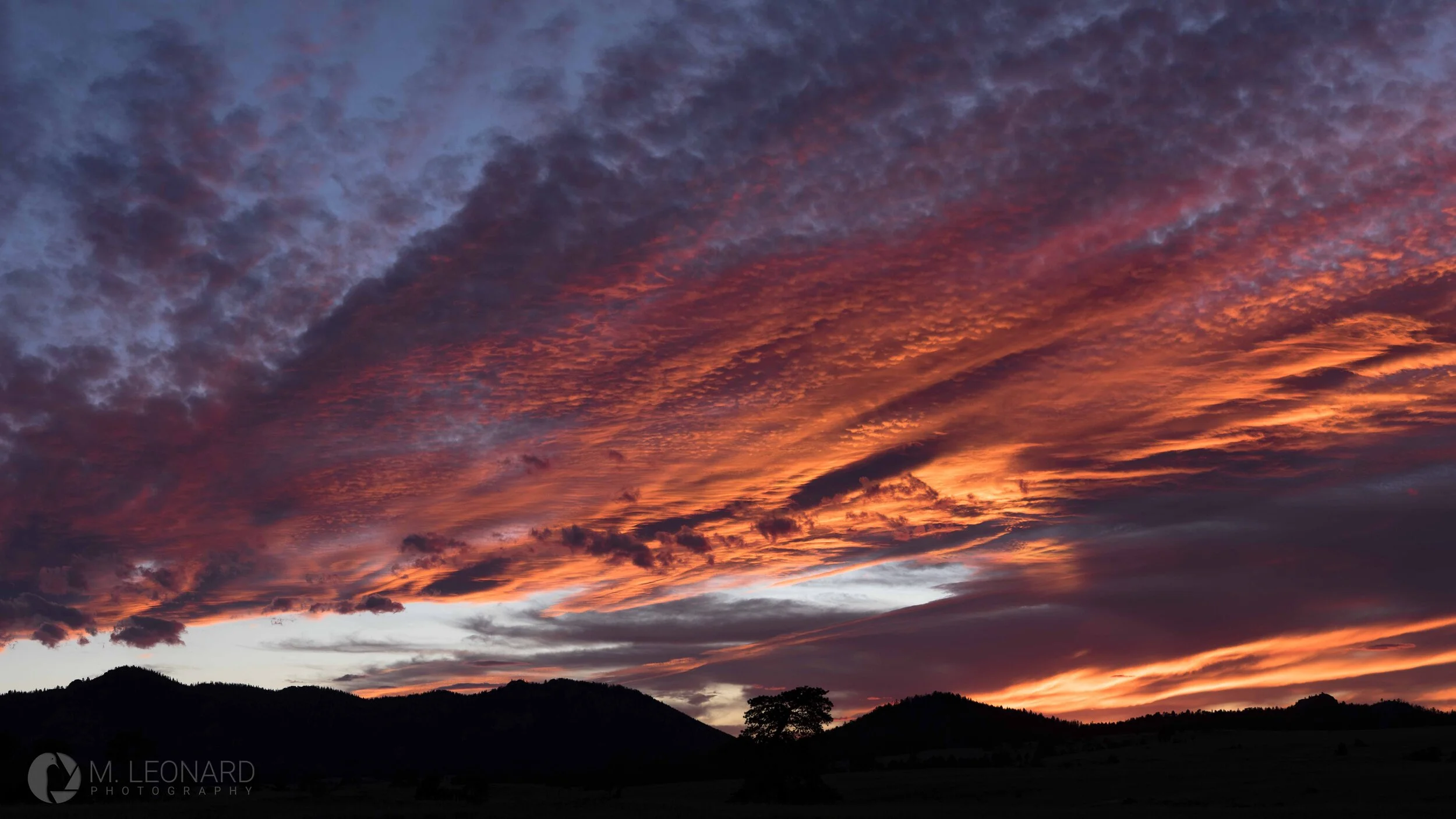 Sunset over the Laramie Range; Wyoming