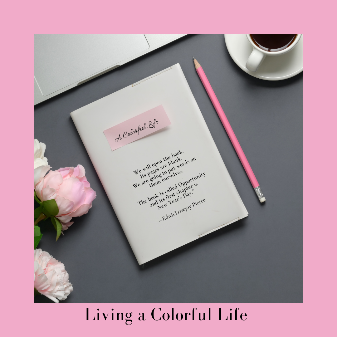 Open to a new page on Living a Colorful Life