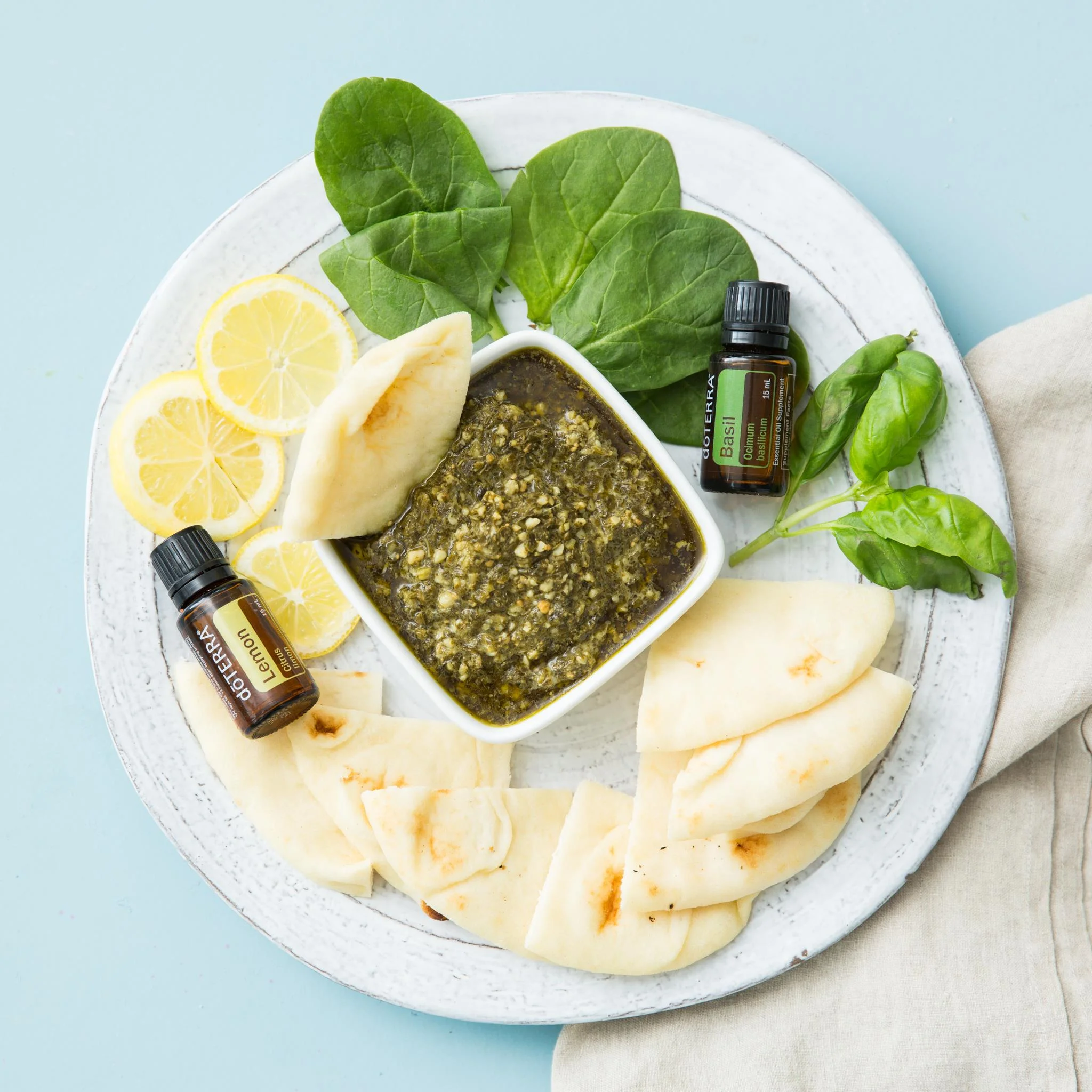Basil is also WONDERFUL with citrus and other herbaceous oils to help flavor soups, sauces, salad dressings and more. Check out one or more of these recipes for ideas: