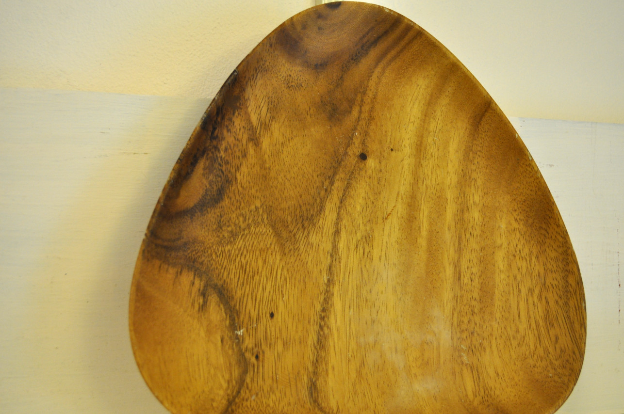 Triangular Acacia Wood Tray