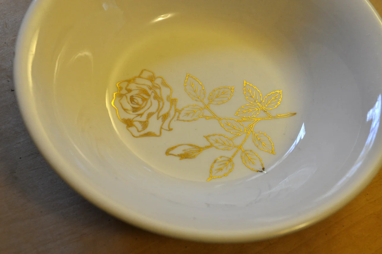 Gold Rose Bowls Set of Four