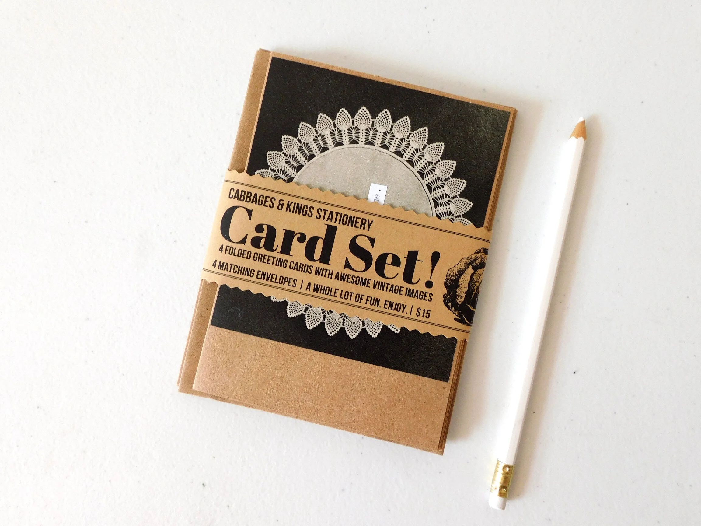 Vintage Doily Card Set