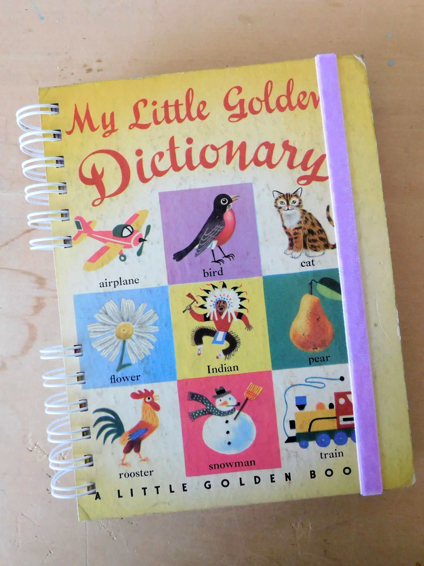 My Little Golden Dictionary Upcycled Wire-Bound Journal