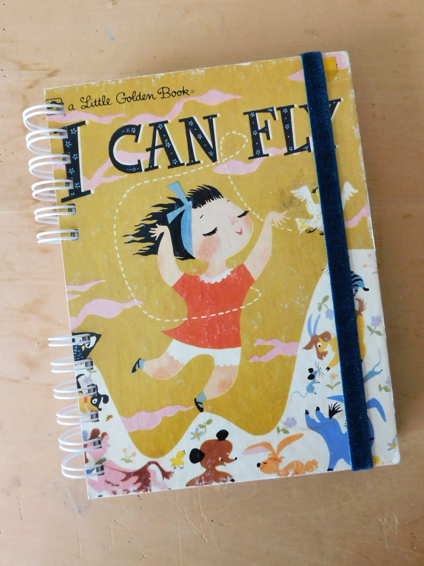 I Can Fly Upcycled Wire-Bound Journal