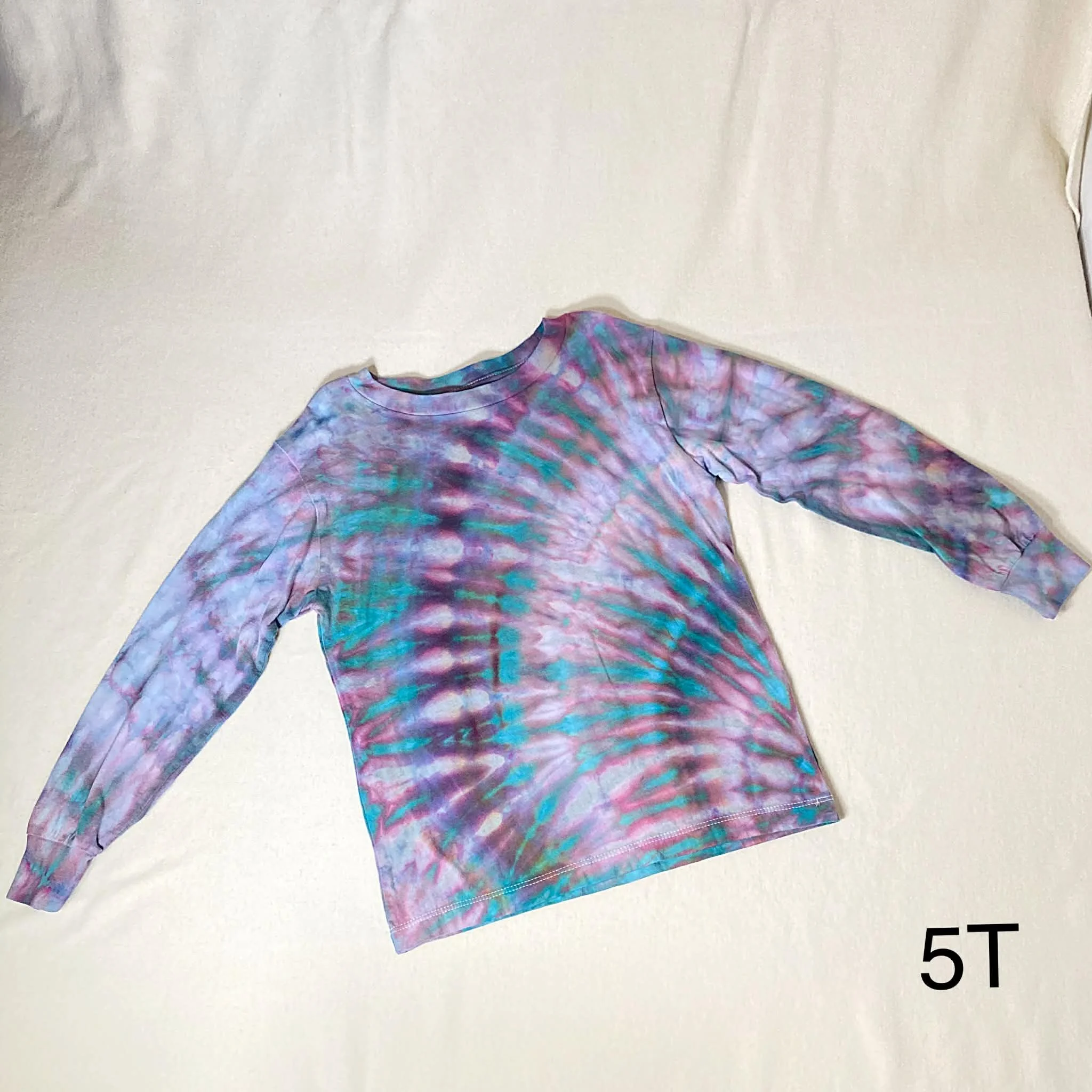 Ready to Ship 100% Cotton t-shirt-5T Long Sleeves