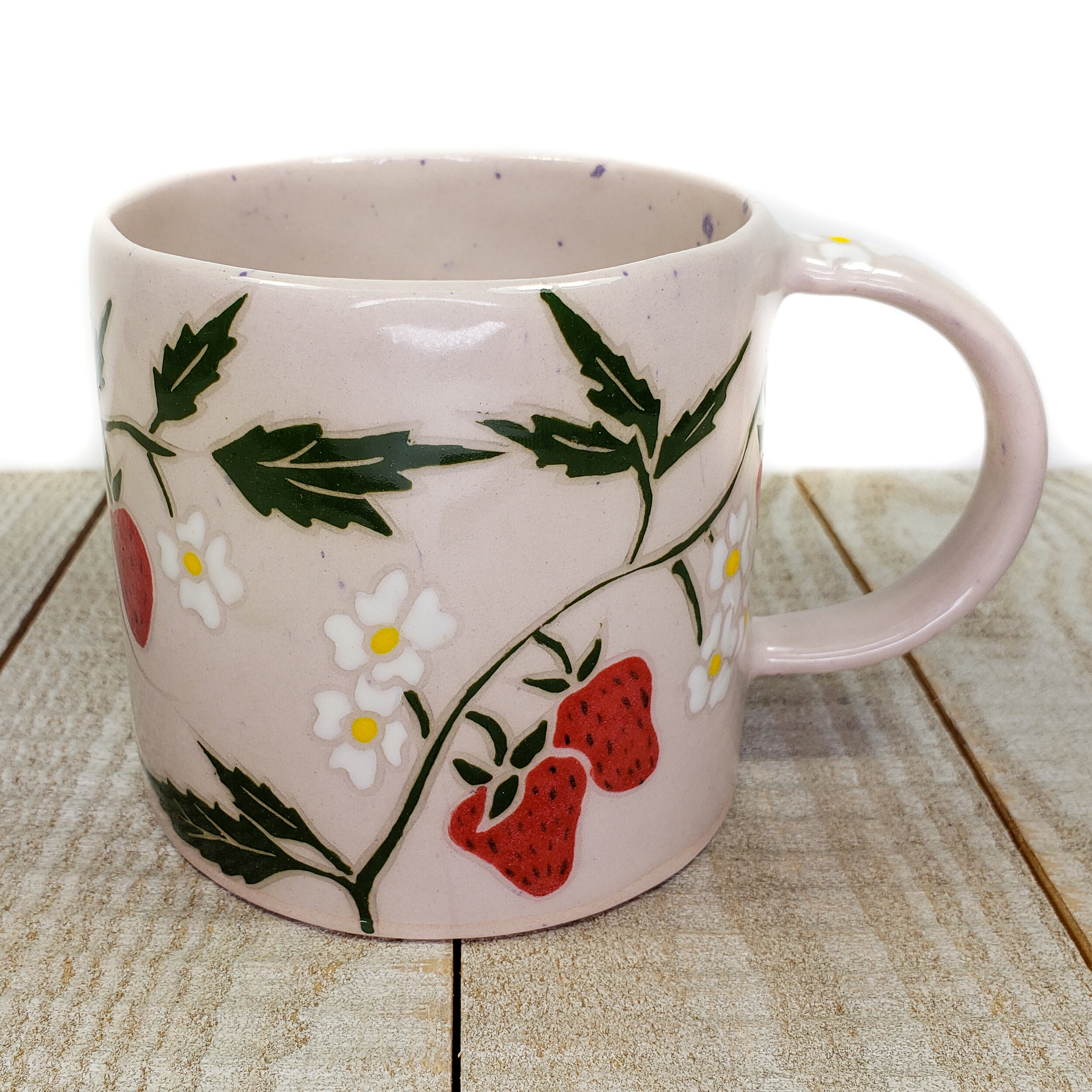 Purple Clay 14oz Strawberry Mug