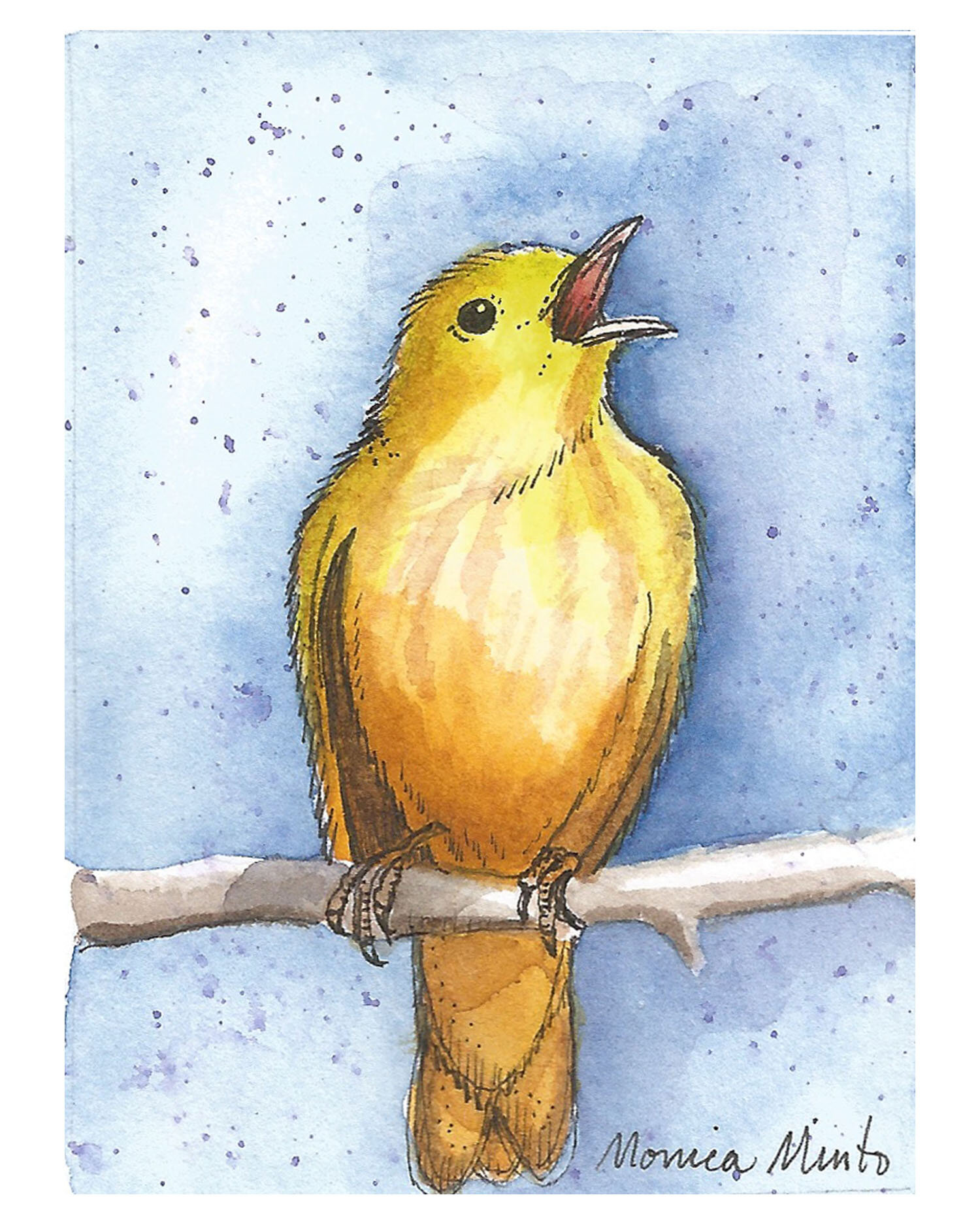 bird watercolor ACEO