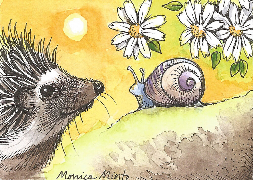 heggie with snail ACEO lr .jpg