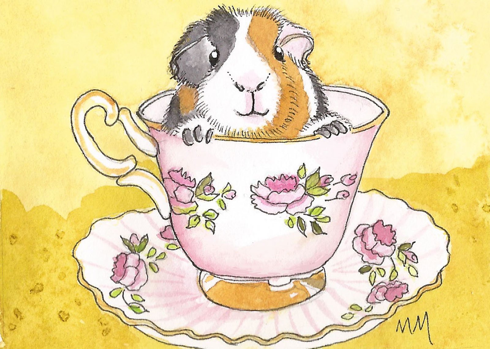 guinea pig and teacup ACEO lr.jpg
