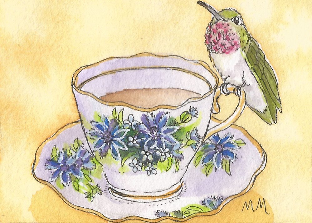 Hummer on Teacup 2 ACEO lr.jpg