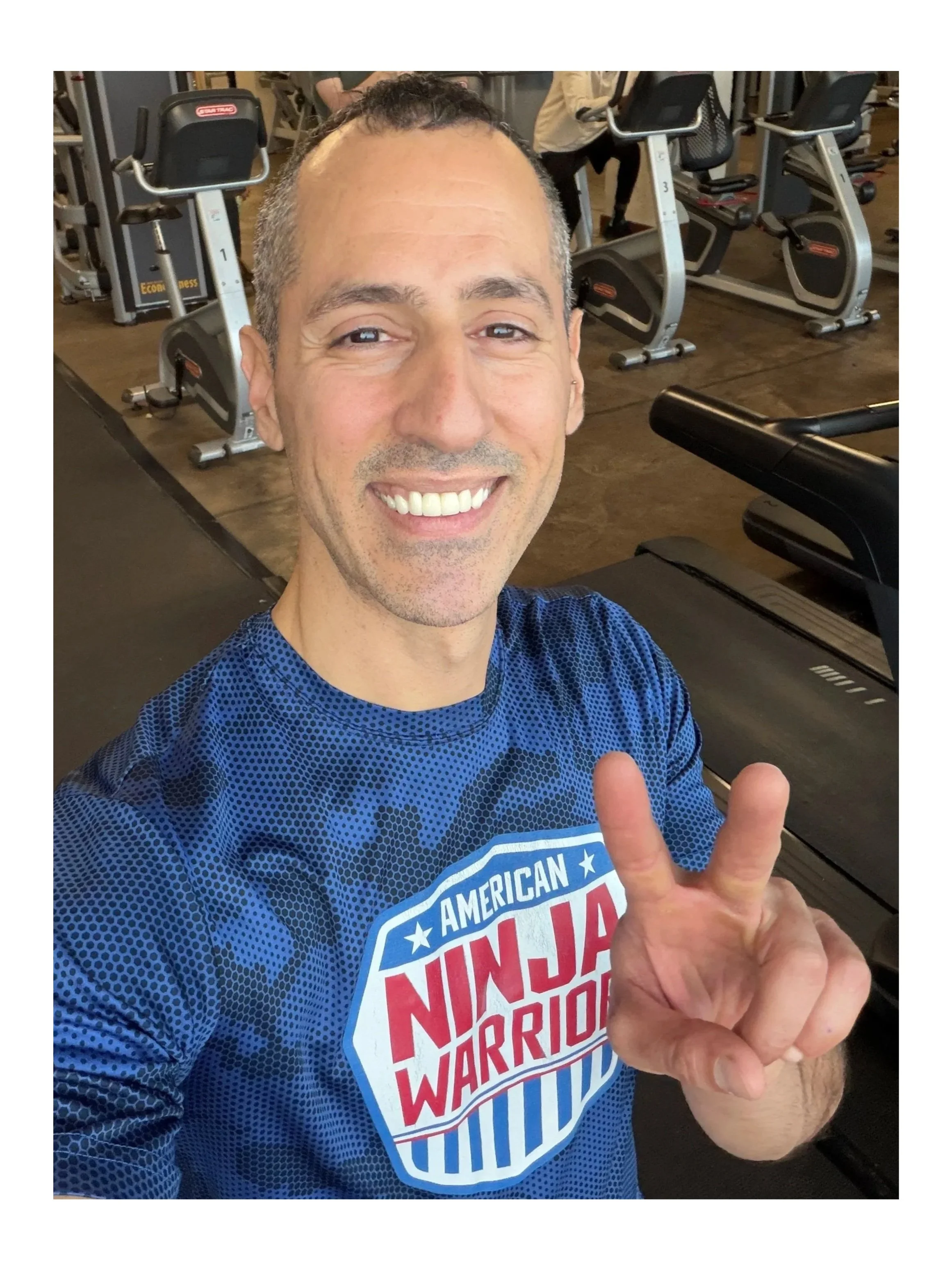 Jonathan Angelilli American Ninja Warrior Smiling at the Gym