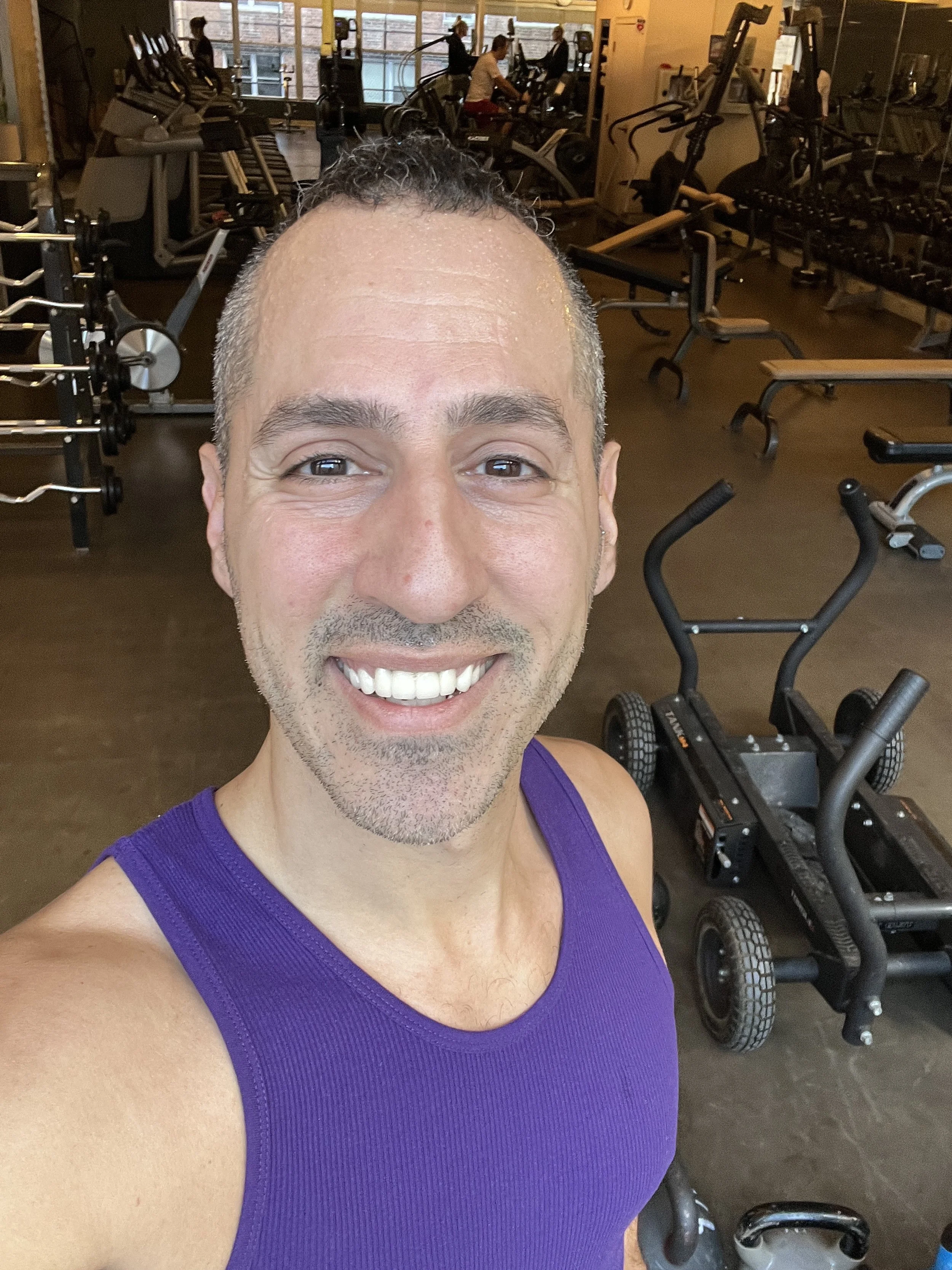 Jonathan Angelilli Working Out at the Gym