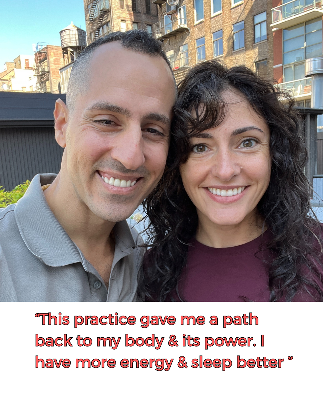 Coaching session helping woman feel stronger and more connected to her body