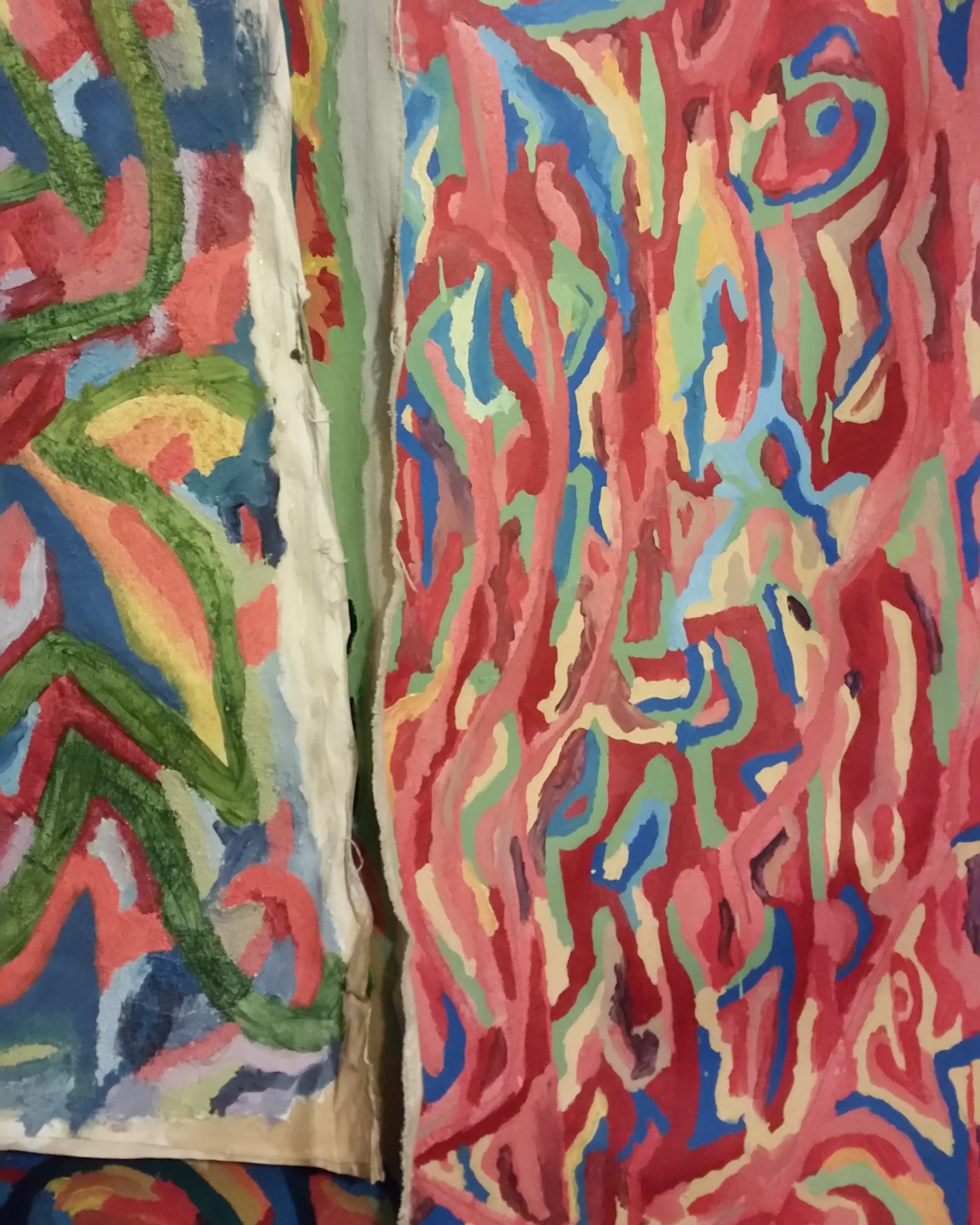 Detail of two paintings from 1992