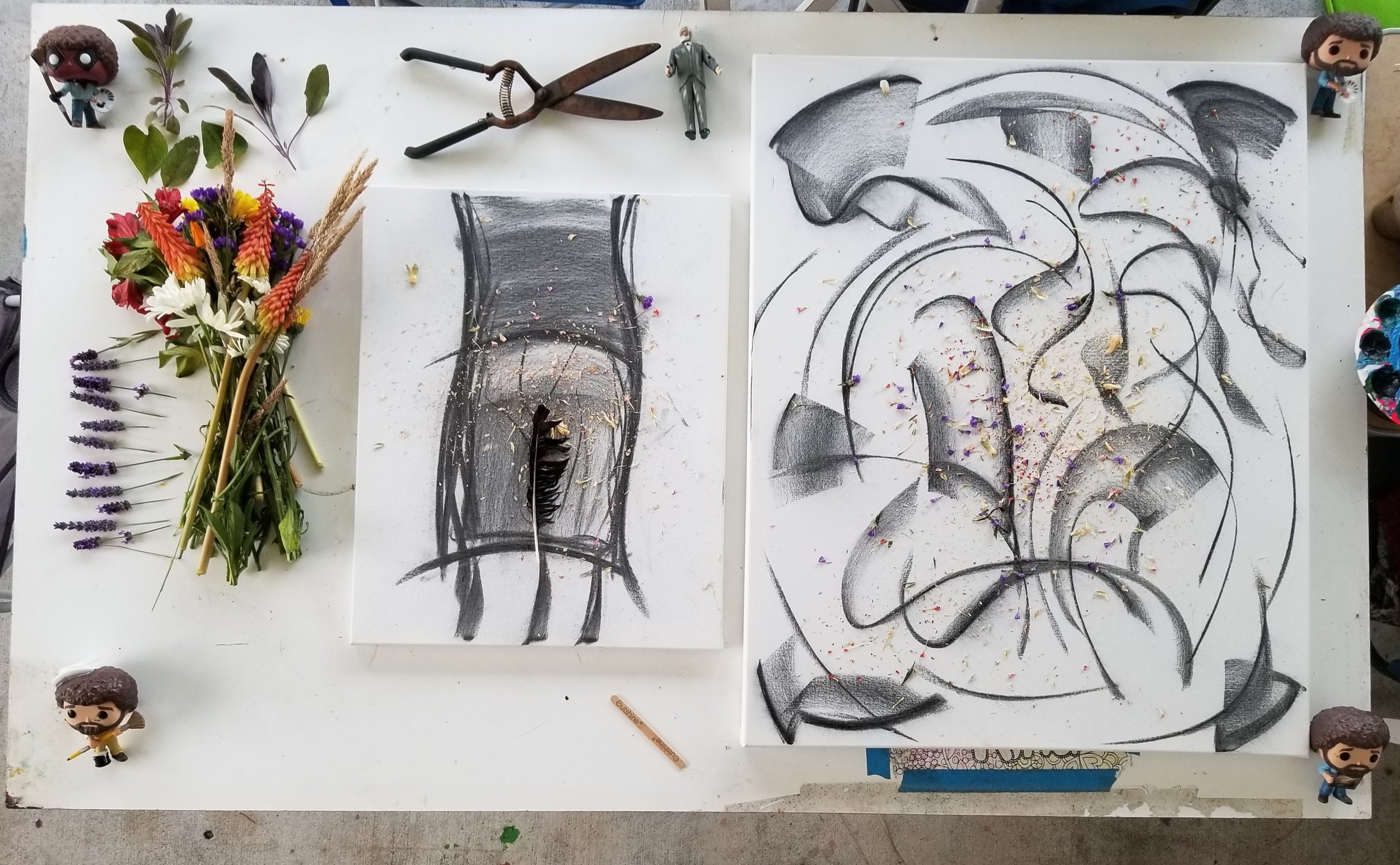 Worktable detail from Summer 2019