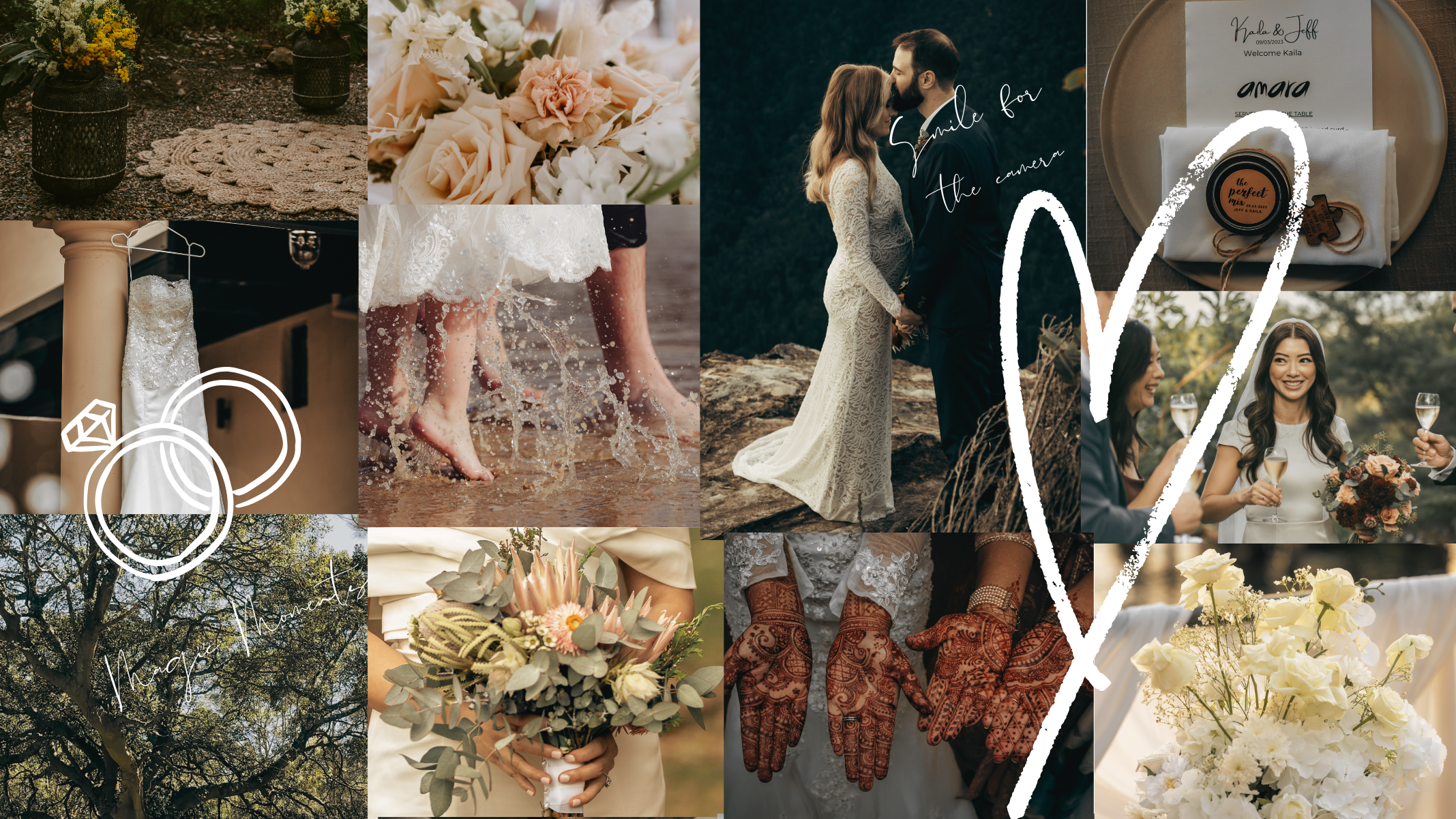 wedding content creator capturing behind the scenes moments on a wedding day for instagram and tiktok