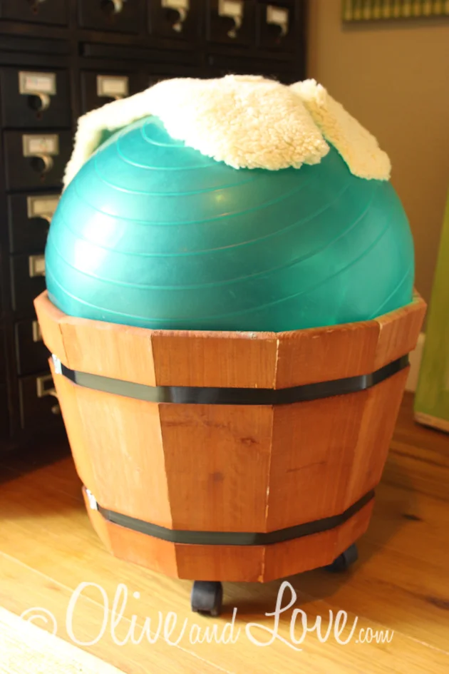 DIY Yoga Ball Desk Chair