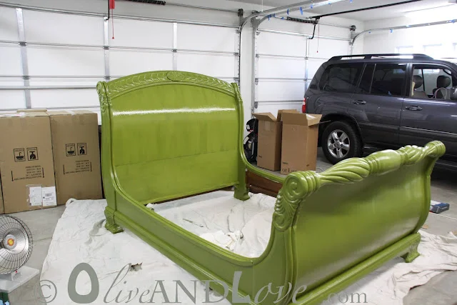 How to Paint a Wooden Bed Frame..………Note: Sob Story