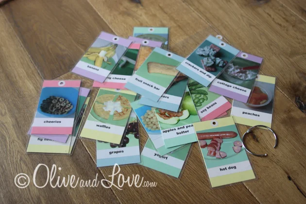 Food Cards for Communicating with Baby