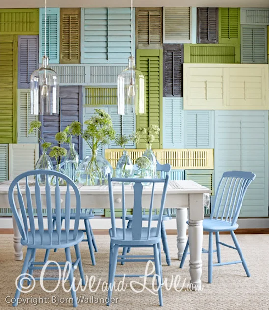 Shutter Wall Chairs for Country Living