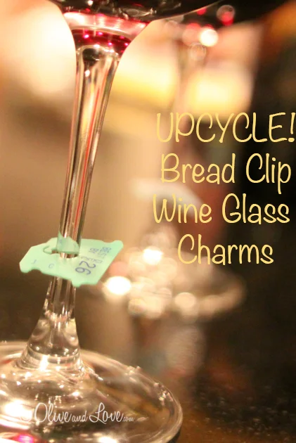 Upcycle Plastic Bread Bag Clips: Wine Glass Charms
