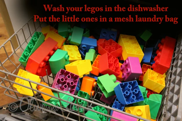 Wash you Legos in the Dish Washer!