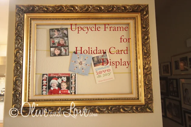 Upcycled Frame Christmas Card Display