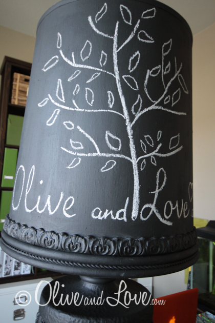 Chalkboard Paint Lamp