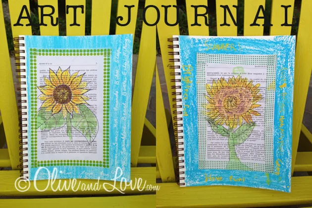 Art Journal with Kids - Summer Sunflower