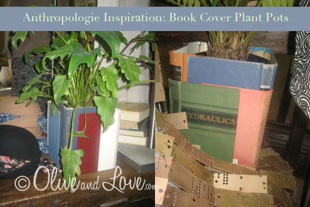 Anthropologie Inspired Book Cover Plant Pots