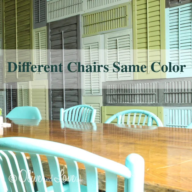 Different Chairs Same Color