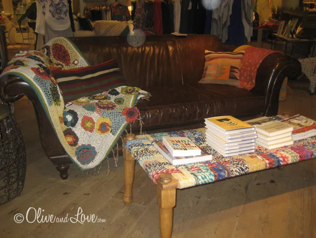 Salvage Lamp, Rolled Paper Decor, and Flowing Fabric Lights