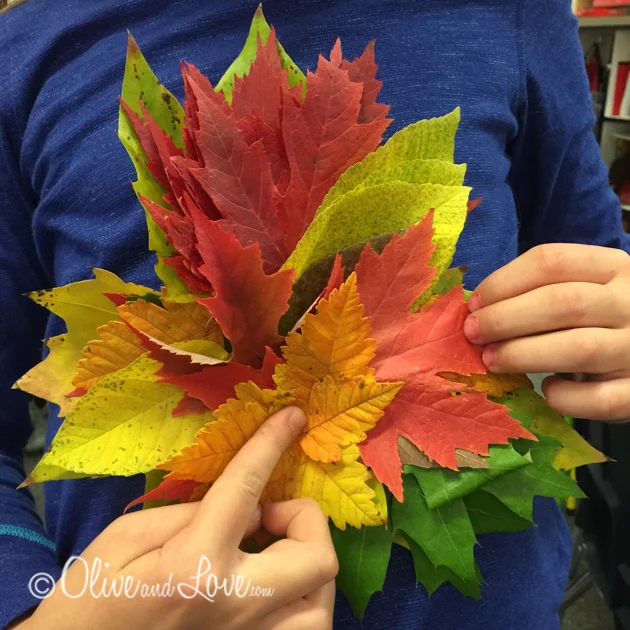 Sewing Leaves with kids - Andy Goldsworthy