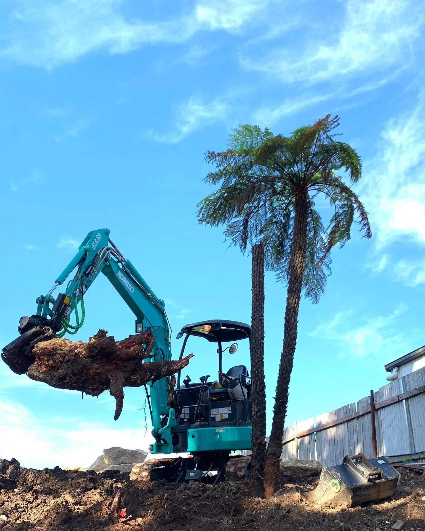 Steelwrist 1 - tree stump - #steelwrist #kobelco