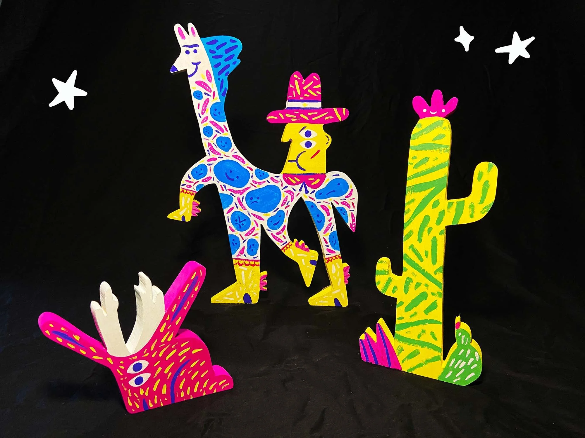 Desert Critters: Woodcut Sculptures