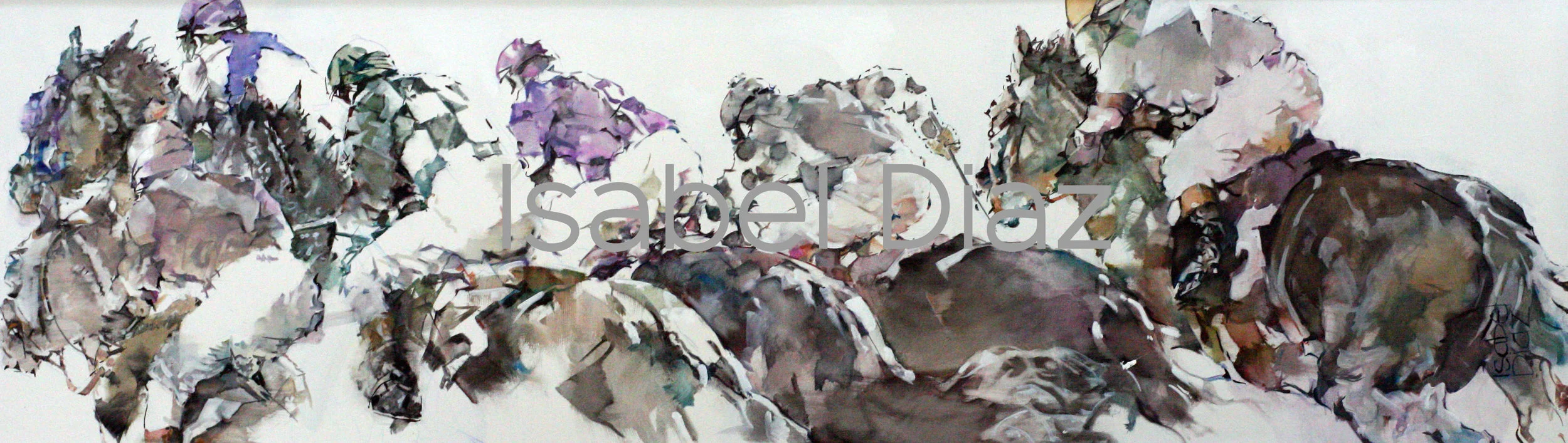 AN-4201 Photo finish 2012,Oil on canvas (25x92 in.).jpeg