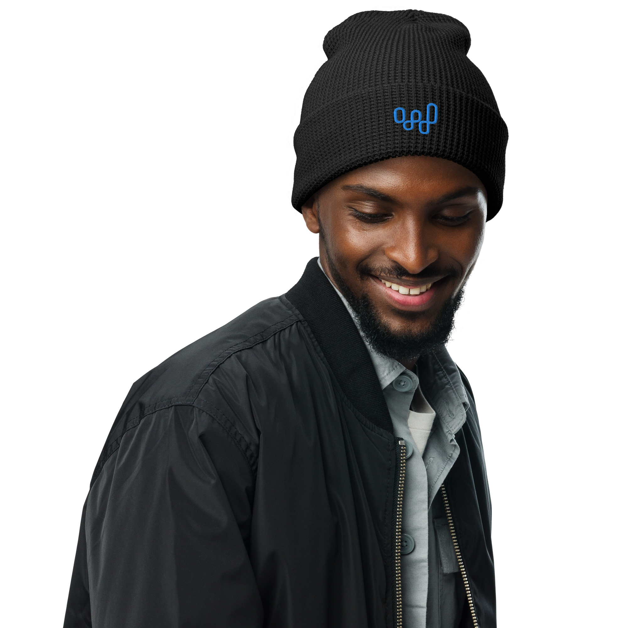 waffle-beanie-black-front-64285148e7be4.png