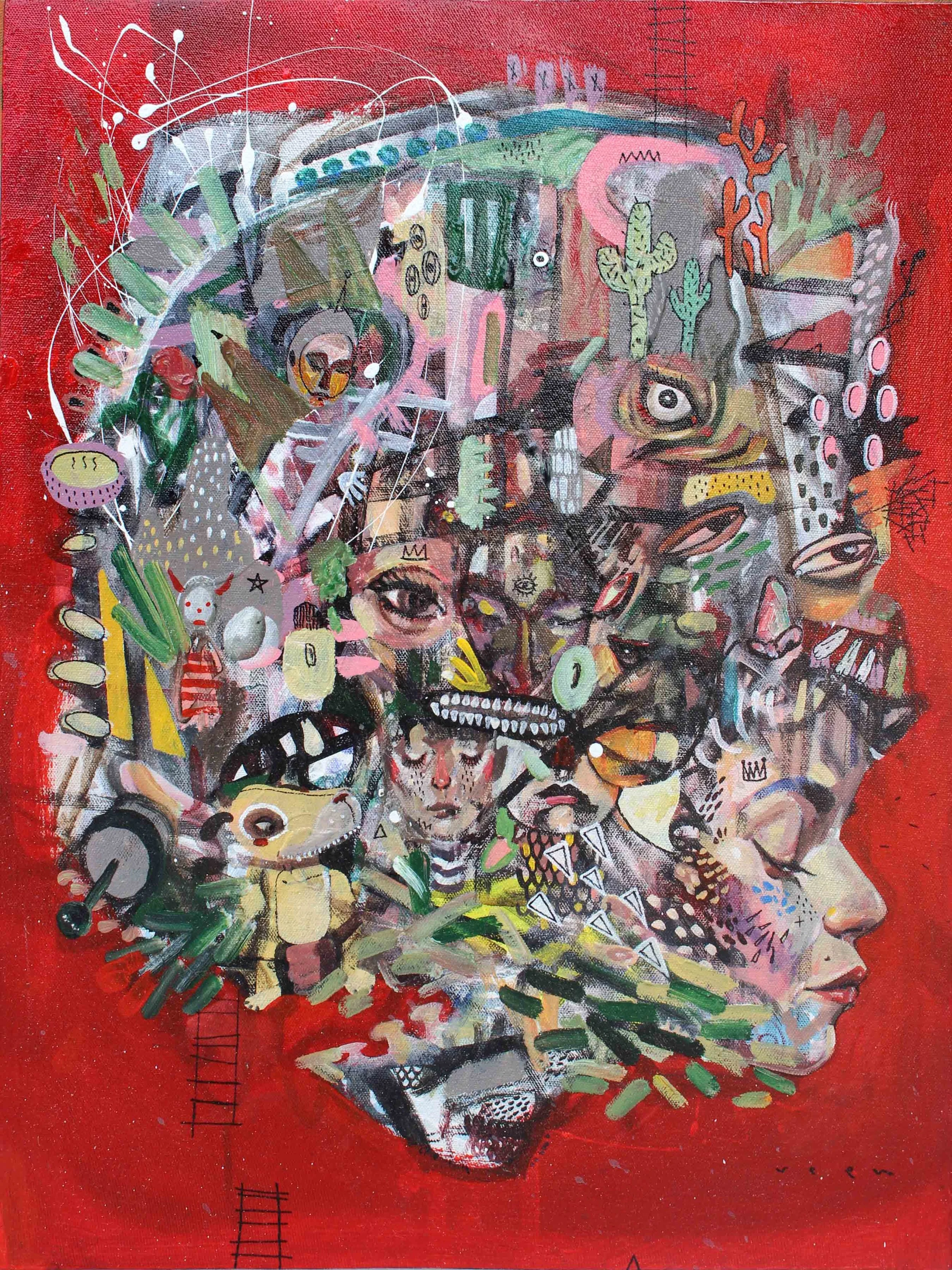 Clusterfun II 18x24 inches -Acrylic on canvas.JPG