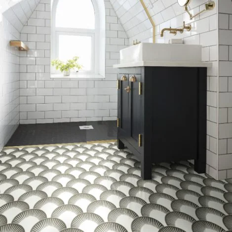 Neisha Crosland Mac Maize Ebony Tiled Floor