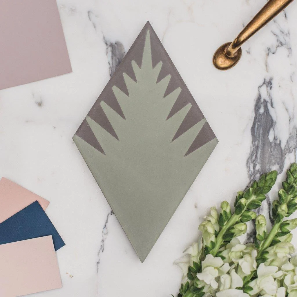 Fern Pattern Tile by Neisha Crosland in Smoke Sage